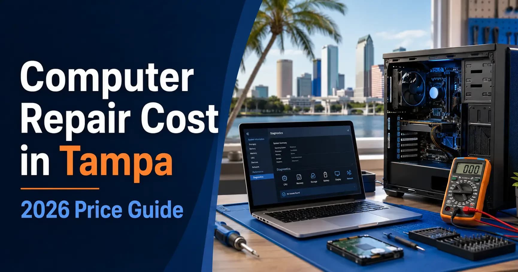 Computer repair cost in Tampa 2026 price guide