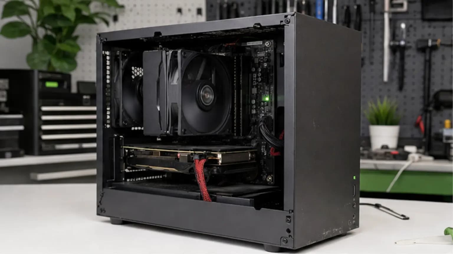 Gaming PC Repair Tampa repair case on the True One Fix workbench in Tampa