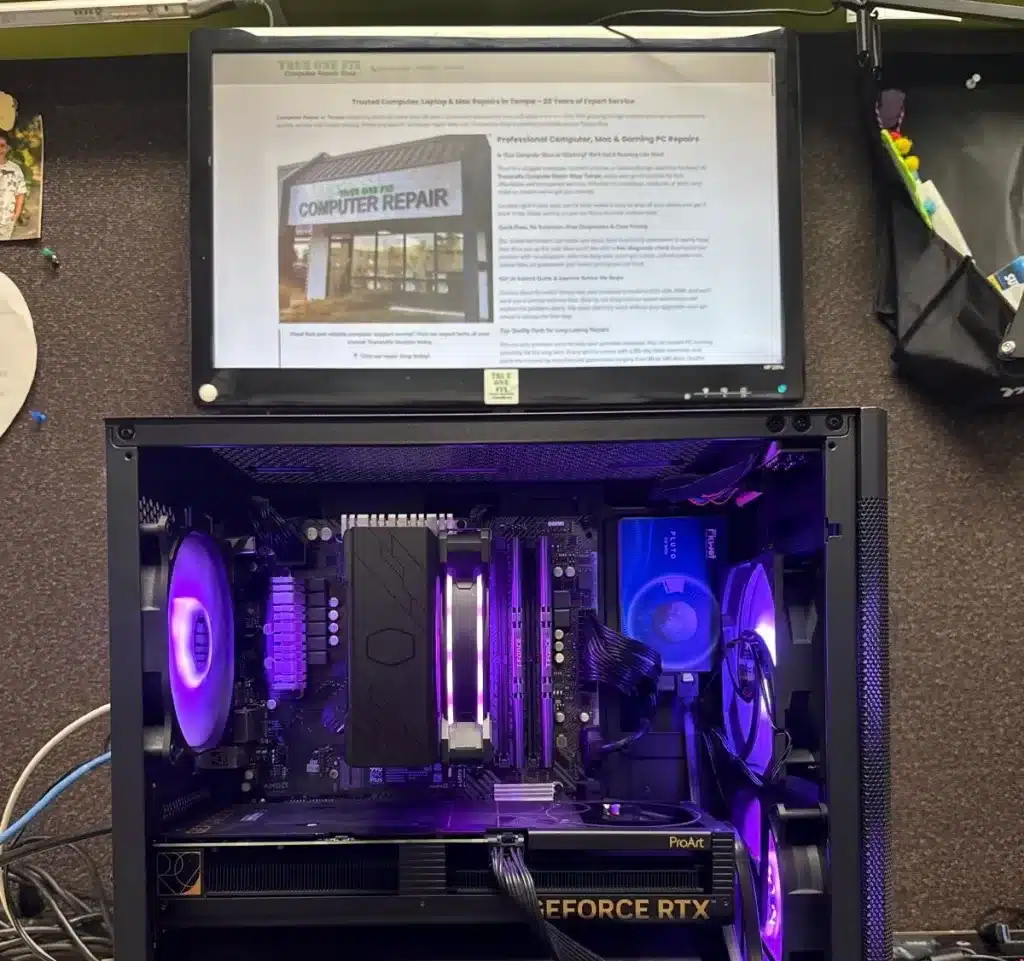 Gaming PC dust cleaning and thermal service in Tampa FL