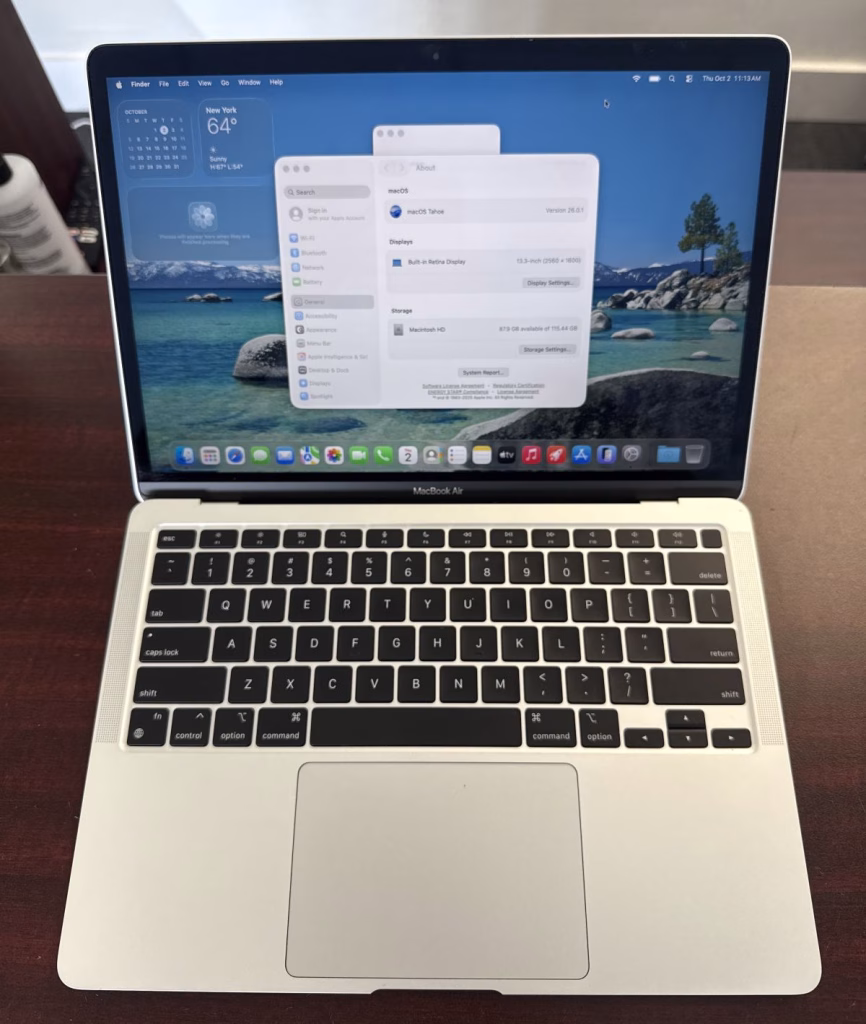 MacBook display replacement and hinge inspection in Tampa FL