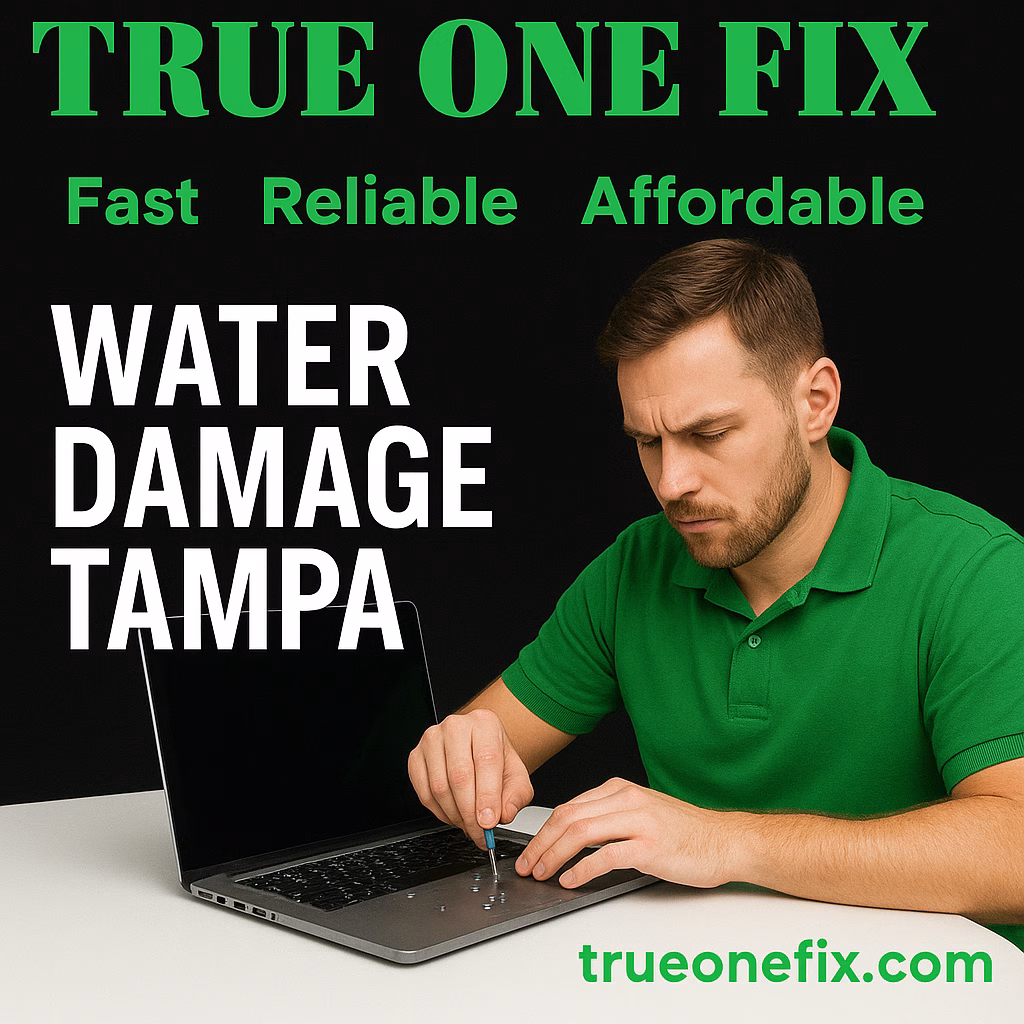 Laptop water damage repair in Tampa FL