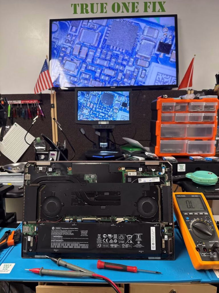 Expert motherboard repair service in Tampa with advanced component-level troubleshooting by Trueonefix.