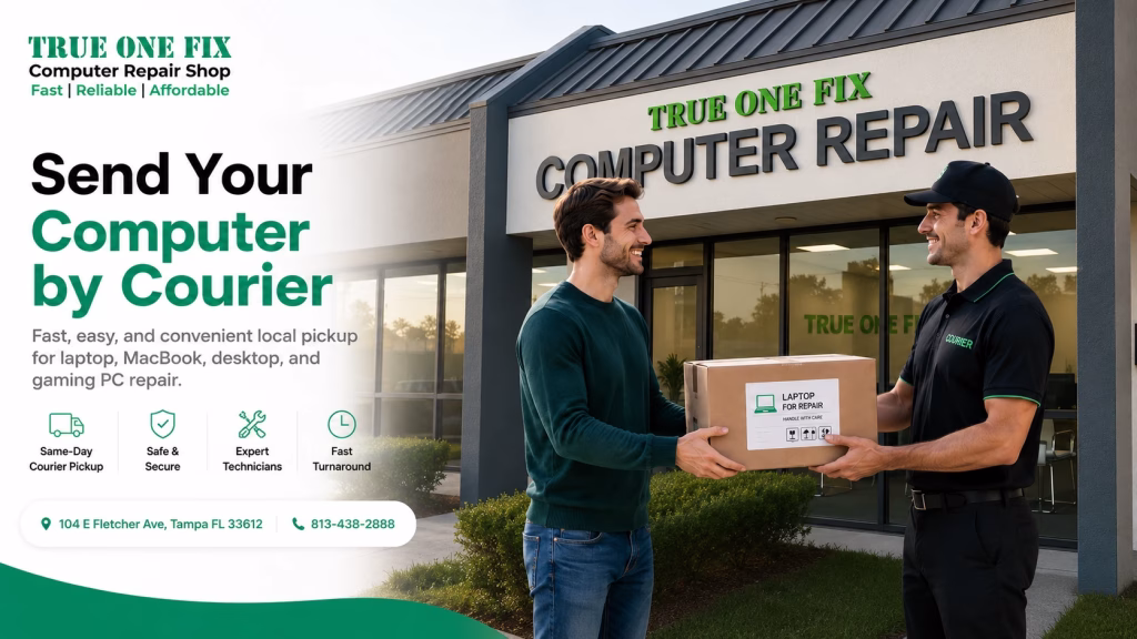 computer , laptop and macbook repair by courier